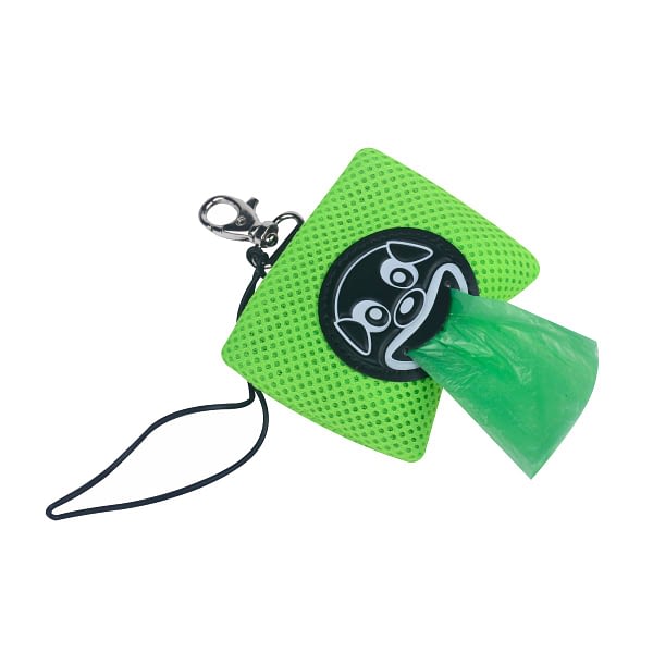 Tre Ponti Mesh Smiley Dog Poo Bag Dispenser Fluo Green - Accessory ...